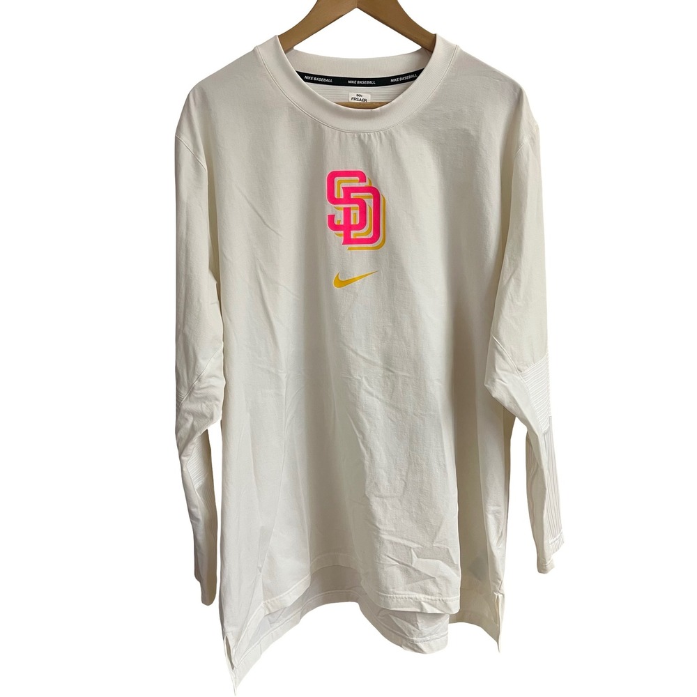 Nike San Diego SD Padres MLB Authentic Collection Long Sleeve Shirt XL MLB-Worn
